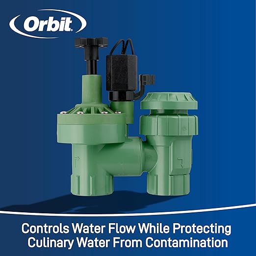 Orbit 57604 1-Inch FPT 100 Series Automatic Anti-Siphon Valve with Flow Control and 3/4-Inch Reducer