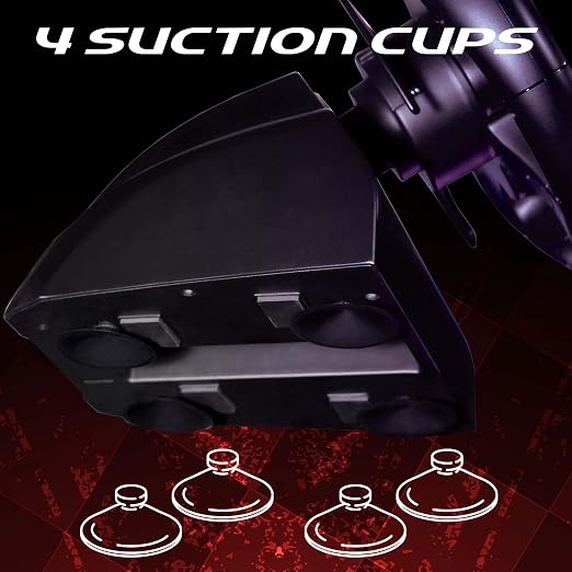 SUBSONIC Superdrive 220RS Racing Wheel Switch 2/Switch PS4 PC Xbox series | Steering Wheel with Dual Joysticks for GTA 6 & Famring simulator- LED - Vibration - Diameter 22 cm, Rotation 180° - Pedals