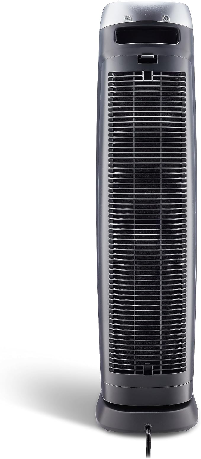 GermGuardian 5-In-1 HEPA Air Purifier for Home, Large Rooms Up To 915 Sq. Ft. with HEPA Pet Air Filter, UV-C Light & Odor Reduction, AC5250PT, 28" Tower, Gray