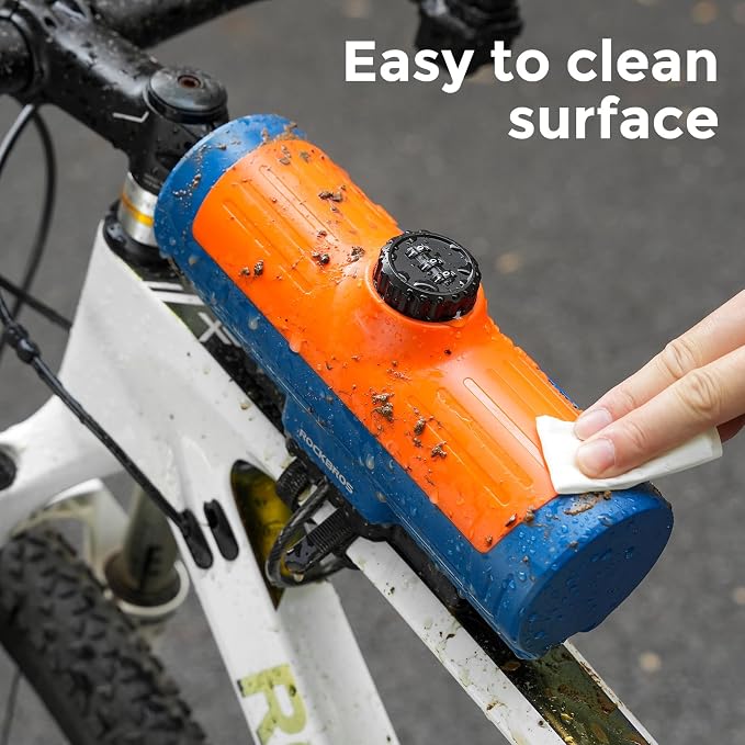 ROCKBROS Secure Bike/Scooter Frame Bag Password Storage Box Plastic Hard Shell Key Anti-Theft Steel Cable/Screws Installation Firm Fixed Equipment, Universal for Gravel MTB Road Racing Cycling