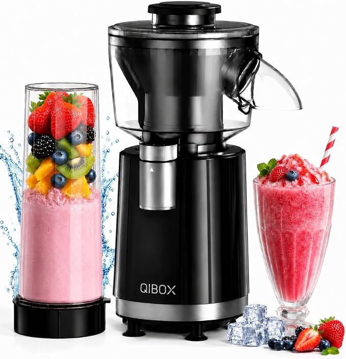 QIBOX Snow Cone Machine & Smoothie Blender 2 in 1