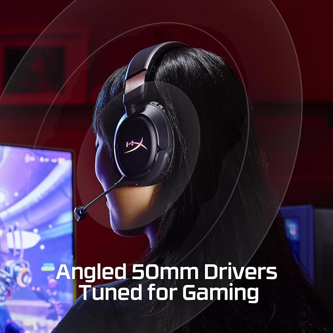 HyperX Cloud Flight 2 – Wireless Gaming Headset, Customizable RGB Lighting with Removable Earcup Plates, up to 100 Hours of Battery Life, 2.4GHz & Bluetooth, Multi-Platform Compatibility - Black