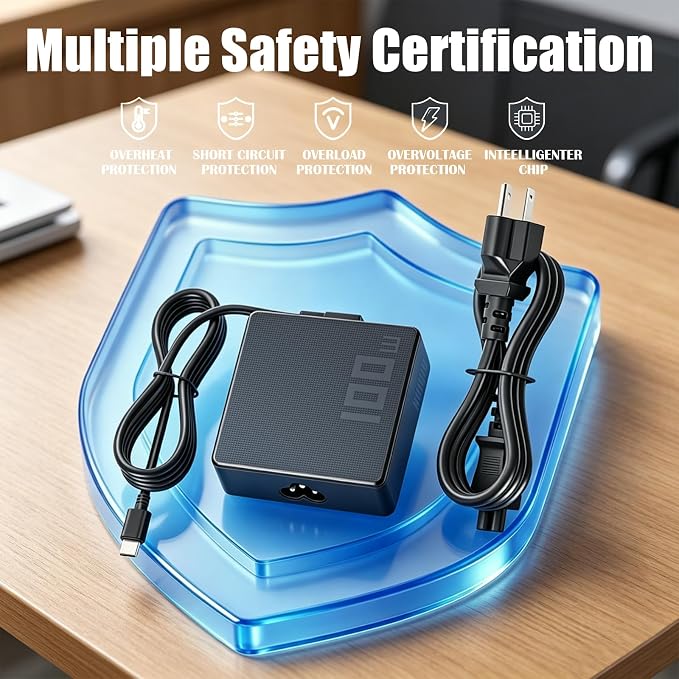 100W USB-C Battery Charger Compatible with-DJI Air 3s 3 Avata 360 2 3, Mavi 4 Pro 3 Classic, Mini 5 Pro Mini 4K 3 2 SE NEO 2 LitoX1 Drone, Fit for RC2 RC-N3 N2 N1 Remote Controller Power Adapter