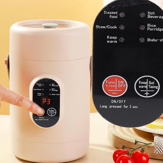 Mini Electric Pot, Mini Ramen Cooker Portable Noodles Cooker Electric Hot Pot for Pasta Soup Egg, Multifunctional Stewing Cooking Pot for Dorm, Office (US Plug 110V)