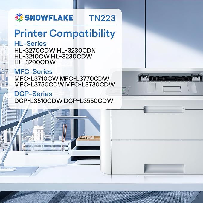 TN223BK TN-223BK Compatible TN223 TN-223 Black Toner Cartridge Replacement for Brother TN-223 TN223BK MFC-L3750CDW MFC-L3770CDW Toner, TN223 2PK