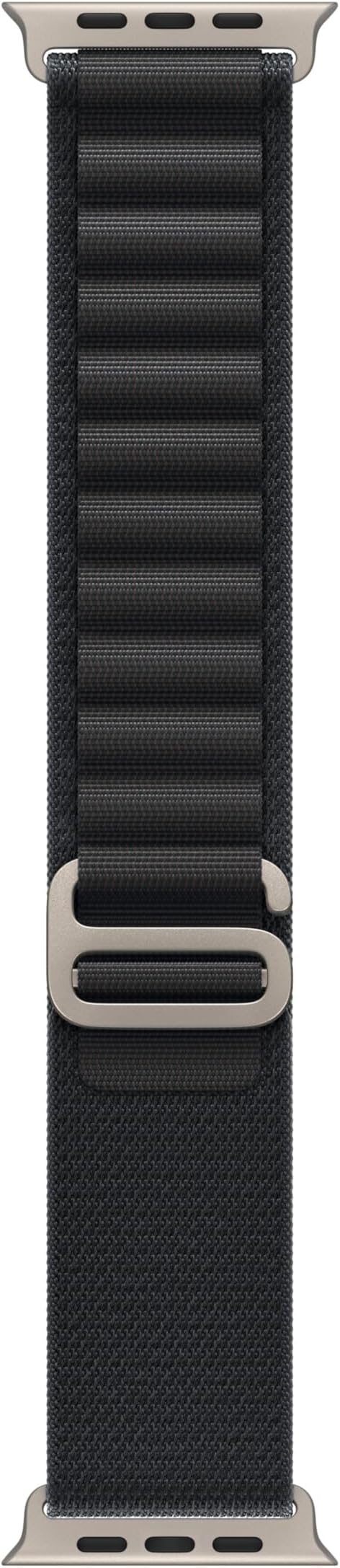 Apple Watch Band - Alpine Loop - 49mm - Black - Small - Natural Titanium Finish