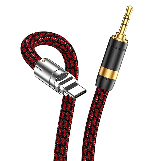 USB C to 3.5mm Audio Aux Jack Cable 6.5FT, Type C to 3.5mm Headphone Car Stereo Cord Compatible with iPhone 17 16 15 Pro Max Air, Samsung Galaxy S25 S24 S23 S22 S21 Note 20