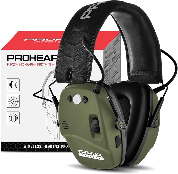 PROHEAR Ear Protection Safety Earmuffs for Shooting Noise Reduction Slim Hearing Protector