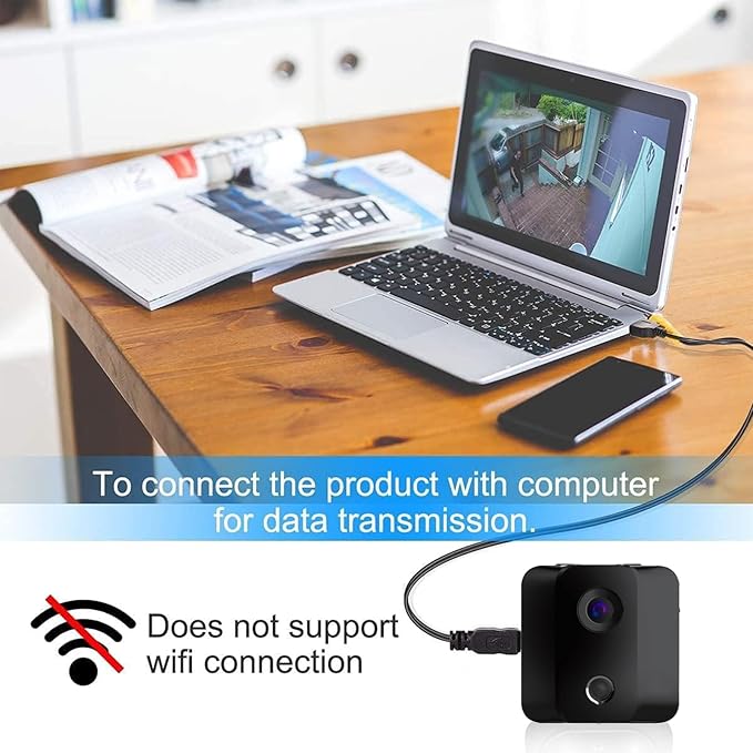 HD 1080P Portable Small Nanny Cam with Night Vision,Wireless Mini Camera Body Cam Surveillance Cameras for Home Security Indoor/Outdoor Small Security Camera No WiFi Needed