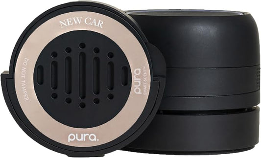 Pura Car Pro - Smart Fragrance Diffusion - Rechargeable & Cordless Fragrance Diffusion - Portable Smart Car Diffuser with USB-C Cable - Start & Stop Accelerometer Detects Motion - New Car Fragrance