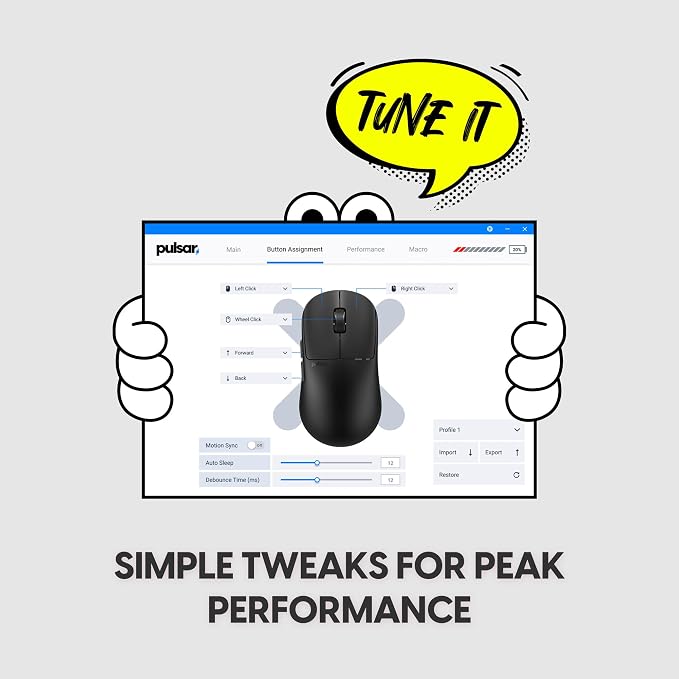 Pulsar Gaming Gears X2N Crazylight Wireless Gaming Mouse, Ultra Lightweight 1.38 oz (39g), Optical Switch, 32000 DPI, 750 IPS, XS-1 Sensor, 8k Compatible (Medium, Wildscape Ocean)