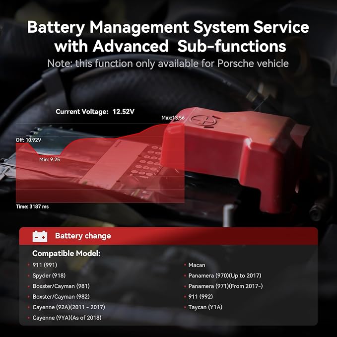 iCarsoft OBD2 Scanner for Porsche/BMW/Mini, POR V2.0 Enhanced Version 2-IN-1 In-depth Diagnostic Tool 9 Reset, Full Systems Car Code Reader OIL/TPMS/BMS/EPB/BLD/SAS/DP- F/ETC/INJ/Auto VIN Battery Test