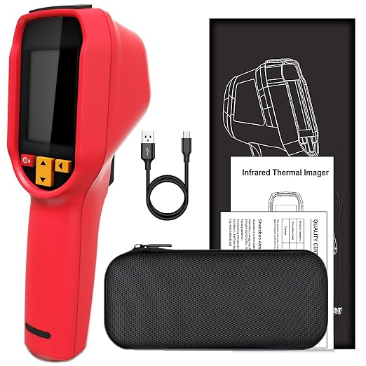 BSIDE Thermal Imaging Camera 240 x 240 Resolution Handheld Infrared Camera, 15 Thermal Palettes with 320 x 240 Full-Viewing TFT LCD for Home Inspection HVAC Electrical, 25Hz Refresh Rate, -4℉~1022℉