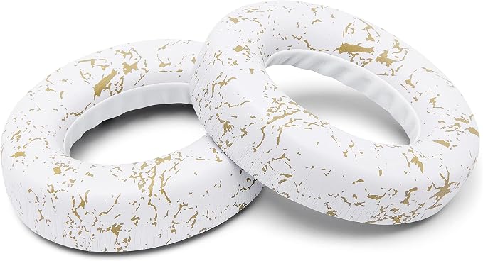 WC Wicked Cushions Upgraded Replacement Ear Pads for Bose 700 Noise Cancelling Headphones (NC700) - Softer PU Leather, Luxurious Memory Foam, Added Thickness, Extra Durable Ear Cushions |(Gold Marble)