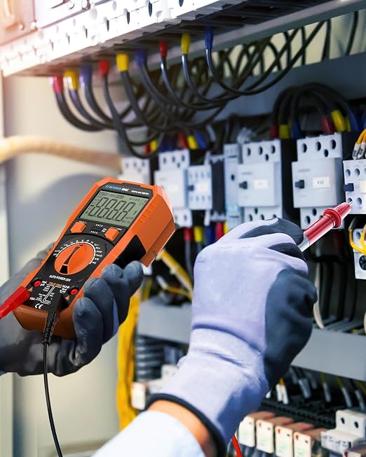Crenova 890Z Digital Multimeter, 6000 Counts TRMS Multimeter Tester, DC AC Voltmeter Ohmmeter, Measures Voltage Current Capacitance Diodes Continuity Resistance Transistor Temperature with NCV