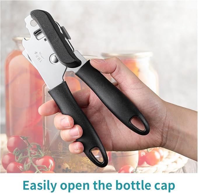 Stainless Steel Multifunctional Manual Can Opener Craft Beer Grip Bottle Opener Kitchen Gadgets