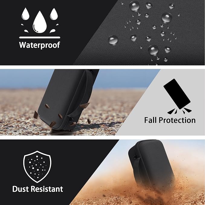 co2CREA Hard Case and Silicone Case Replacement for Bose New SoundLink Flex 2nd Gen/Bose SoundLink Flex Bluetooth Portable Speaker, Protective Case with Carabiner and Shoulder Strap (Black Case)