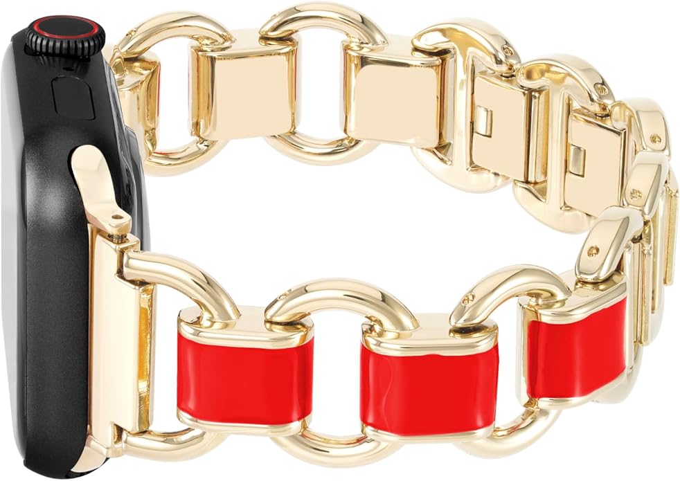 Anne Klein Fashion Chain Bracelet for Apple Watch, Secure, Adjustable, Apple Watch Replacement Band, Fits Most Wrists
