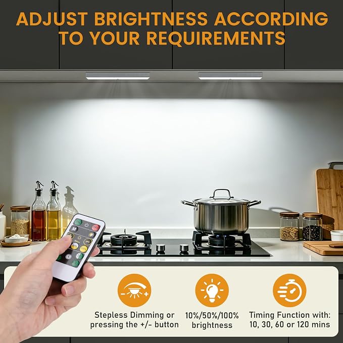 Under Cabinet Lights with Charging Station, 3 Pack Rechargeable 3 Color Temperatures Motion Sensor Closet Lighting, Dimmable RV Step Lights Stick-Anywhere LED Night Bar for Kitchen,Wardrobe,Stairs