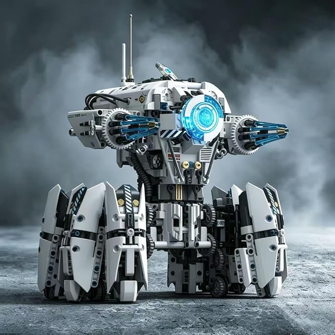 Technic RC Robot Building Set,STEM Mecha Toy Coding for Boys 8-12 | Programmable,ABS Plastic,Hexapod,Walking System,LED Cyber Lights,Remote Control＆App,Mecha Model,1406PCS,Birthday Gift