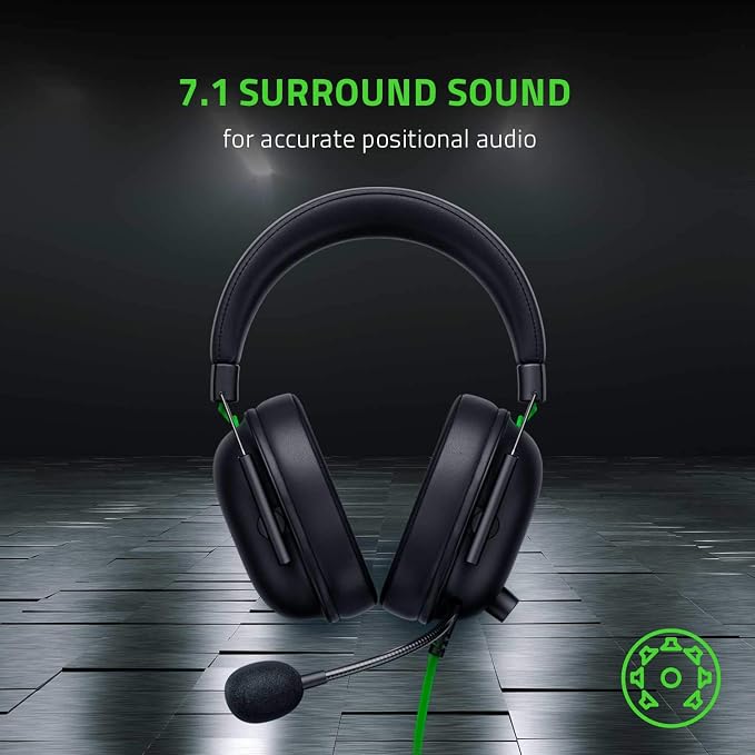 Razer BlackShark V2 X Gaming Headset: 7.1 Surround Sound - 50mm Drivers - Memory Foam Cushion - for PC, PS4, PS5, Switch - 3.5mm Audio Jack - Black (Pack of 8)