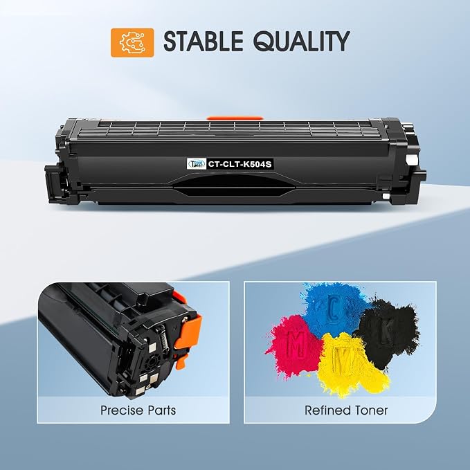 Cool Toner Compatible Toner Cartridge Replacement for Samsung CLT-K504S CLT-504S for Samsung Xpress C1860FW C1810W SL-C1860FW SL-C1810W CLX-4195FW CLP-415NW Printer (Black Cyan Yellow Magenta, 4-Pack)