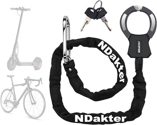 NDakter Electric Scooter Lock Anti Theft with 2 Keys, 42 Inch High Security Bike Chain Lock, Suitable for Scooter, Electric Bike, Door, Gate, Fence and Daily Use at School & Park & Home
