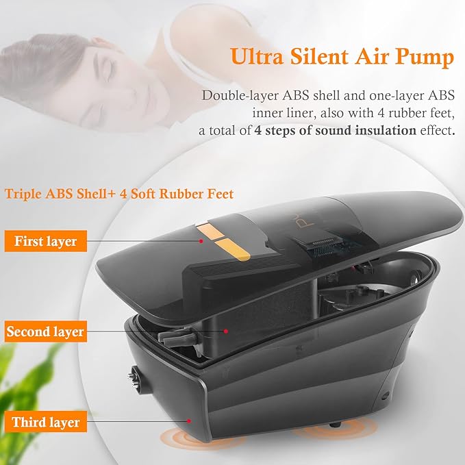 400GPH Aquarium Air Pump, Large Air Volume Aquarium Air Compressor, Silent Fish Tank Oxygen Pump for Hydroponic Systems, Ponds, Aquaculture
