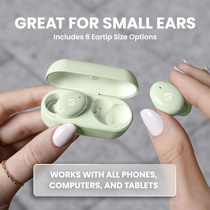 Back Bay Audio Wireless Earbuds for Small Ears, Award-Winning Sound w/Bass Mode, Durable Sweatproof Bluetooth Earbuds, Comfortable for All Ears