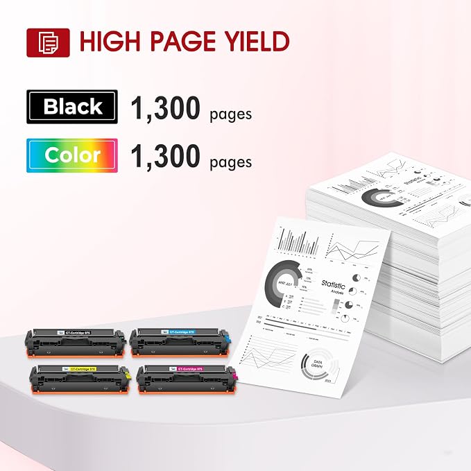 075 Toner Cartridge Set 075H: MF665CDW LBP646Cdw MF663Cdw Compatible for Canon Color ImageCLASS MF660c MF662CDW LBP647Cdw LBP640c LBP640 MF660 Printer 4 Pack High Capacity (Black Cyan Yellow Magenta)