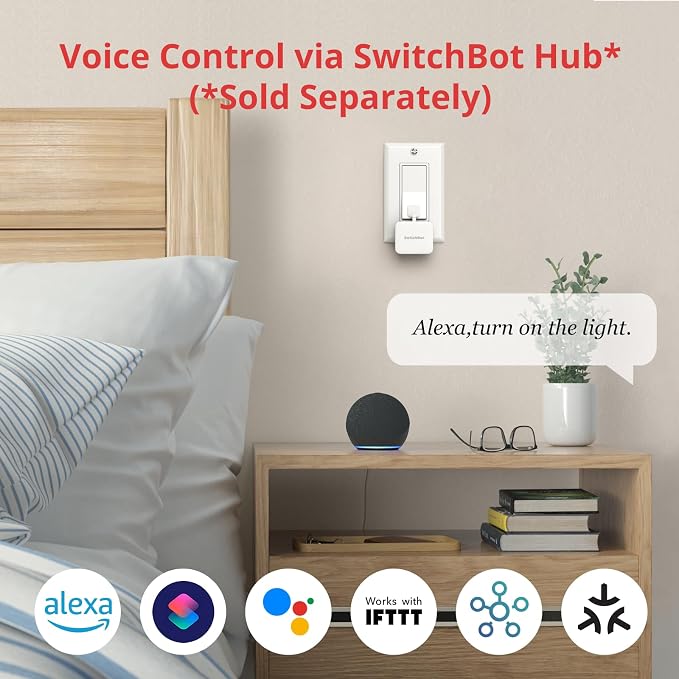 SwitchBot Smart mmWave Radar Motion Sensor, Bluetooth Presence Sensor with Dynamic Detection & Zone Positioning, Compatible with Alexa, HomeKit & Apple Home (Presence Sensor&Bot)