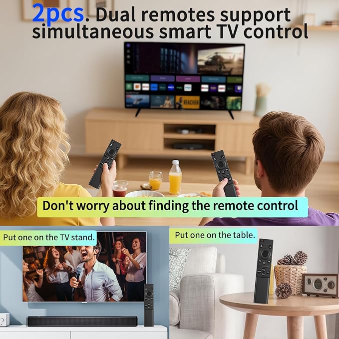 2PCS Replacement Remote Control for Samsung TV, BN59 Remote Control for Samsung Smart QLED NEO LED 8K TVs, Compatible with BN59-01388A BN59-01388H BN59-01457A