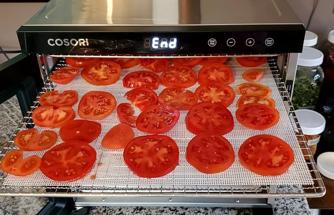 8 Pcs Silicone Dehydrator Sheets, Premium Non Stick Dehydrator Mats, Fruit Dryer Mesh for Food Dehydrator, 14x14 in