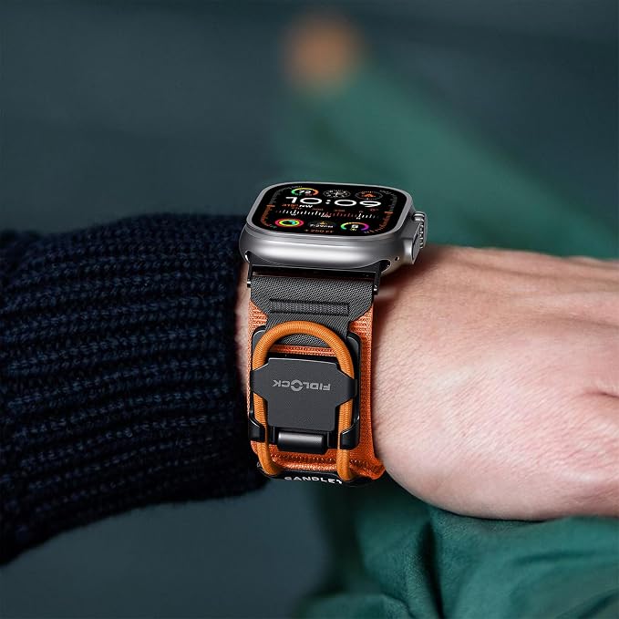 Bandletic Compatible with Apple Watch Ultra 3/2/1 Bands for Men, Soft Elastic Braided Nylon Strap with Magnetic Fidlock Hook Rope Buckle for iWatch 49mm, Series 11/10 46mm, 9/8/7 45mm, SE/6/5/4 44mm