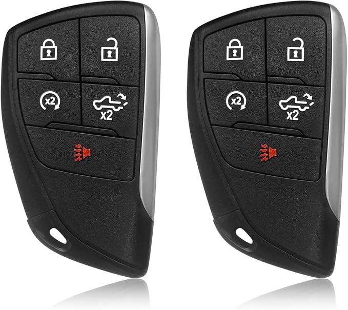 2 Keylessbest Replacement for 2021 2022 2023 2024 2025 Chevrolet Silverado Key Fob Remote Control YG0G21TB2 5 Buttons 433MHz