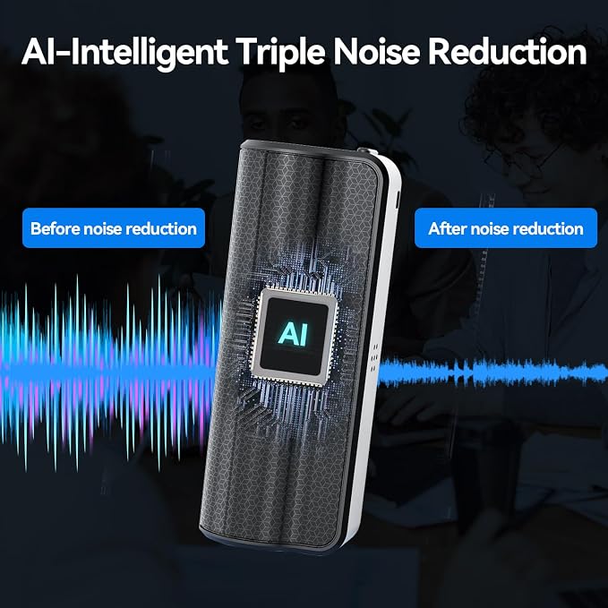 128GB Voice Recorder,500 Hours Continious Recording with Long Battery Life, Professional Noise Reduction, HD Recording for Meetings Lectures Interviews, Noise Cancellation, Voice Activation