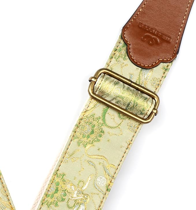 Guitar Strap, embroidery Jacquard Adjustable Guitar Straps for Acoustic/Bass/Electric Guitar, Includes Guitar Pick, Strap Button and Strap Lock, Constellation Gift (Virgo)