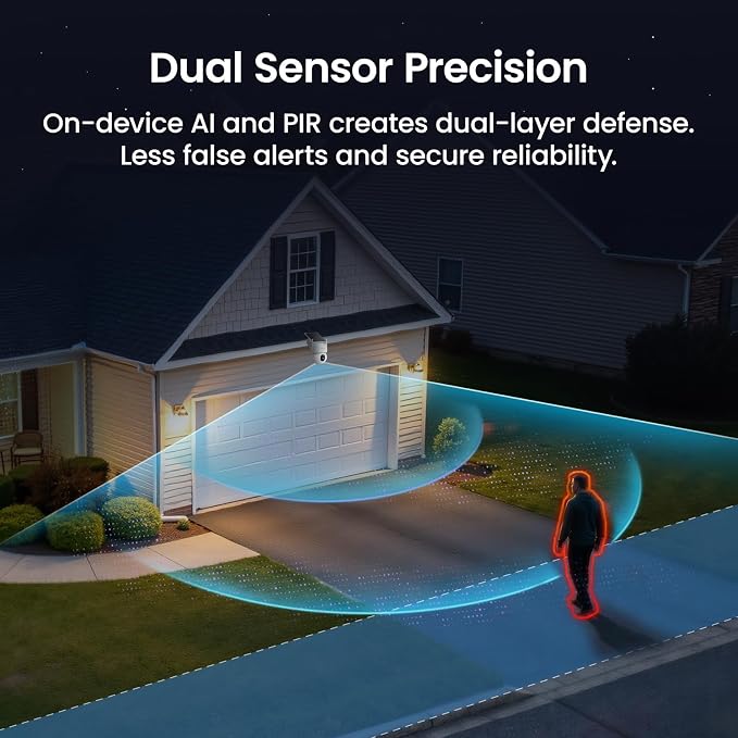 aosu SolarCam D1 Max, 4K Solar Security Cameras Outdoor Wireless, 360° Pan & Tilt Coverage, Auto Tracking, Color Night Vision, Local Storage, No Subscription Required