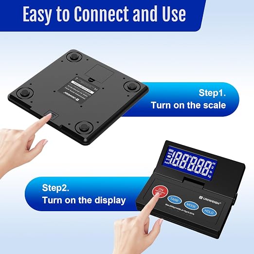 UNIWEIGH 440lb Postal Scale,10g Accuracy Digital Shipping Scale for Packages with Backlit LCD,Alloy Steel Platform,USB-A/Battery Power,Tare/Hold/Auto-Off,Mail Scale for Small Business Postage Weighing