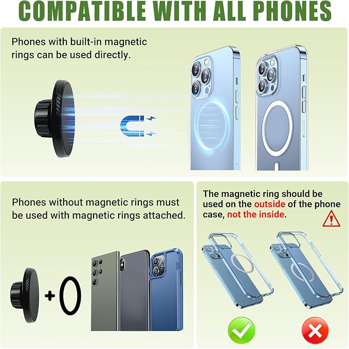 Magnetic Phone Mount Holder for 2021-2023 Jeep Wrangler JL 4XE Magnet Dash Cell Phone Cradles Adjustable Phone Stand Accessories for 2021-2023 Wrangler 4XE(Not for 4X4/Gladiator)