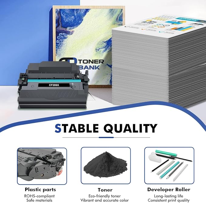 89X Black Toner Cartridge CF289X Compatible Replacement for HP CF289X 89X 89A CF289X (with Chip) for Enterprise M507n M507dn M507x MFP M528dn M528f M528c M528z M507 M528 Series Printer (2-Pack)