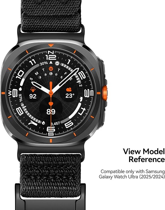 Aulumu CS03 Titanium Galaxy Watch Ultra (2025/2024) 47MM Snap Functional Buckle Band | Luxury Embossed Texture Knit | Quick-release Design | For Samsung Watch Ultra Bands 47MM