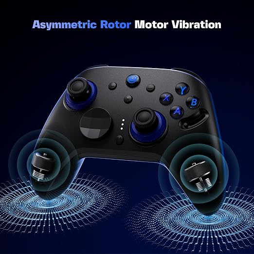 NYXI Imperial PC Gaming Controller with Adjustable Tension TMR Joysticks (Zero Drift), Interchangeable ABXY Buttons for PC/Switch Layouts, Dual-Mode Hall Triggers, 1200mAh Battery & Charging Dock – Compatible with PC, Switch, Android, TV