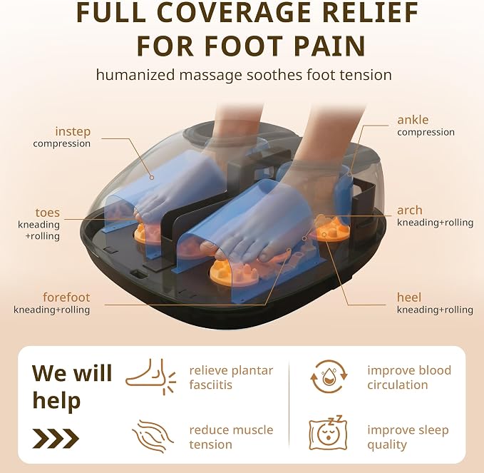 Mynt Shiatsu Foot Massager with Heat, Deep Kneading Electric Foot Massage Machine for Plantar Fasciitis, FSA Eligible HSA Approved Feet Massager with Remote Control, Fits Up to 13