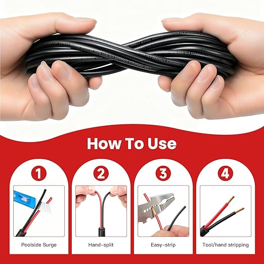 14 Gague Outdoor Speaker Wire 100 Feet - 2 Conductor Direct Burial Speaker Cables CL3 CL2 Rated, UV Resistant CCA Cable for Garden, Patio, Pool Audio Systems