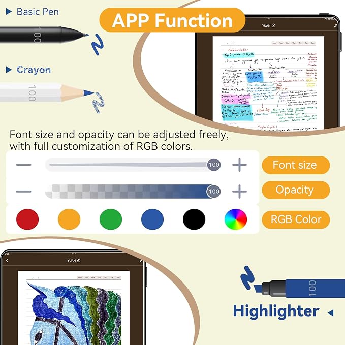 Yuan Smart Notebook with Smart Pen, Real time Sync Digitizing to Phone/Tablet, Smart Writing Cuaderno Digital for Students, Sketching, Note-Taking, Art & Meeting, Digital Paper Tablet, iOS & Android Compatible