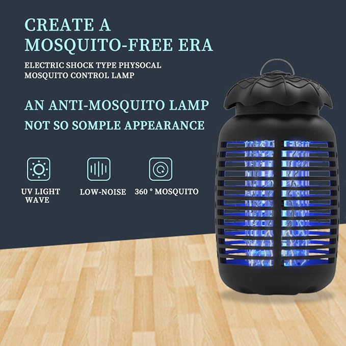 Bug Zapper Outdoor, Mosquito Zapper Electric, Insect Fly Traps Indoor Instant Killing Grid Plug in, 100-120V, Bug Mosquito Killer with 15W Bulb for Patio Garden Backyard Home