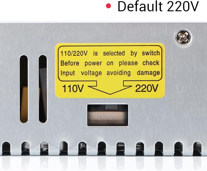 DROK 12V Power Supply, AC 110V 220V to DC 0-12V 0-40A 480W Buck Converter, Volt Amp Adjustable Adapter Regulated 5V 9V 12Volt Switching Voltage LED Transformer Charger for Computer CCTV Lab