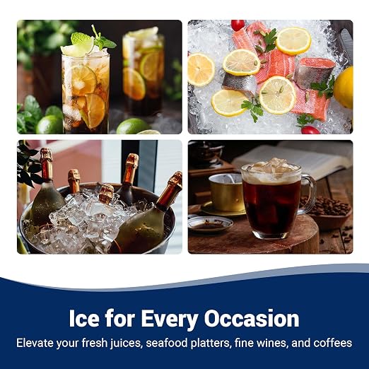 Nugget Ice Maker Countertop, 40lbs/Day Stainless Steel Small Soft Chewable Pebble Ice Machine, Pellet Ice Crunchy Nuggets, Quiet Mini Chewy Ice Maker Self Cleaning for Home Kitchen Office