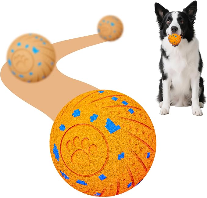 2-in-1 Interactive Dog Ball Toy for Aggressive Chewers, Automatic Moving & Bouncing E-TPU Dog Ball, 3 Modes Smart Pet Toy with Motion Sensor